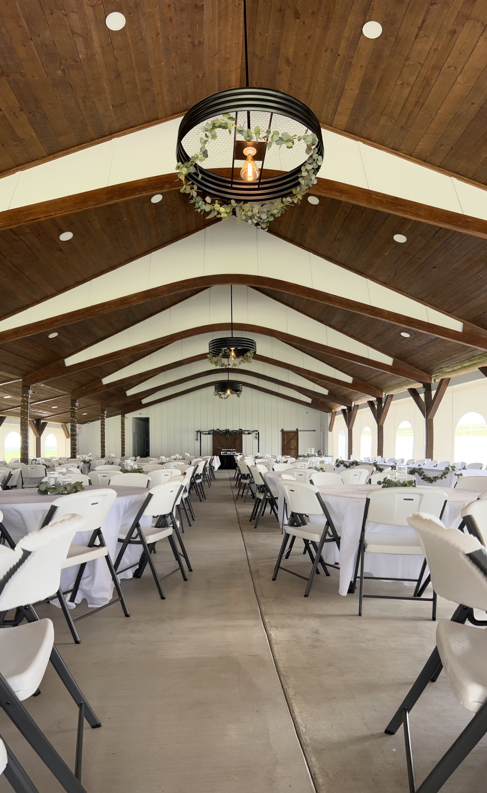 Interior view of Twisted Oaks pavilion
